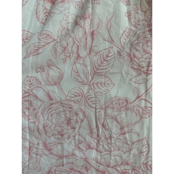 AURA Pink & White Floral Midi Cottage Dress with Sash Belt & Pockets Size Small - Picture 11 of 12